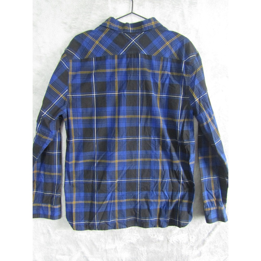 Levi Strauss Co Mens Plaid Flannel Long Sleeve Shirt Blue Yellow Black XL - Picture 2 of 8